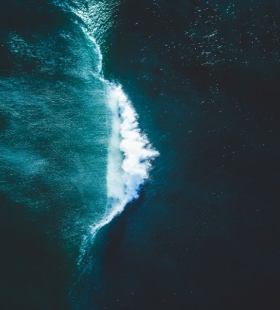 Open water extending toward a distant horizon